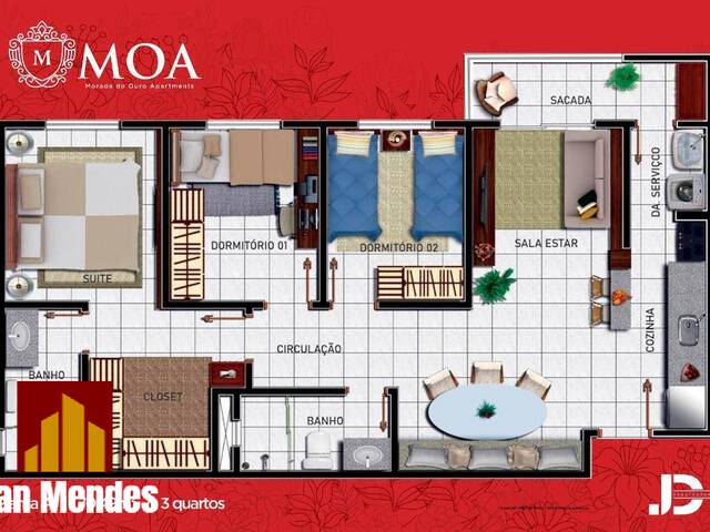 #9 - Apartamento para Venda em Cuiabá - MT